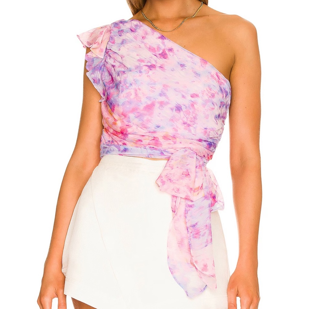 Amanda Uprichard “Bea” Top in Cotton Candy